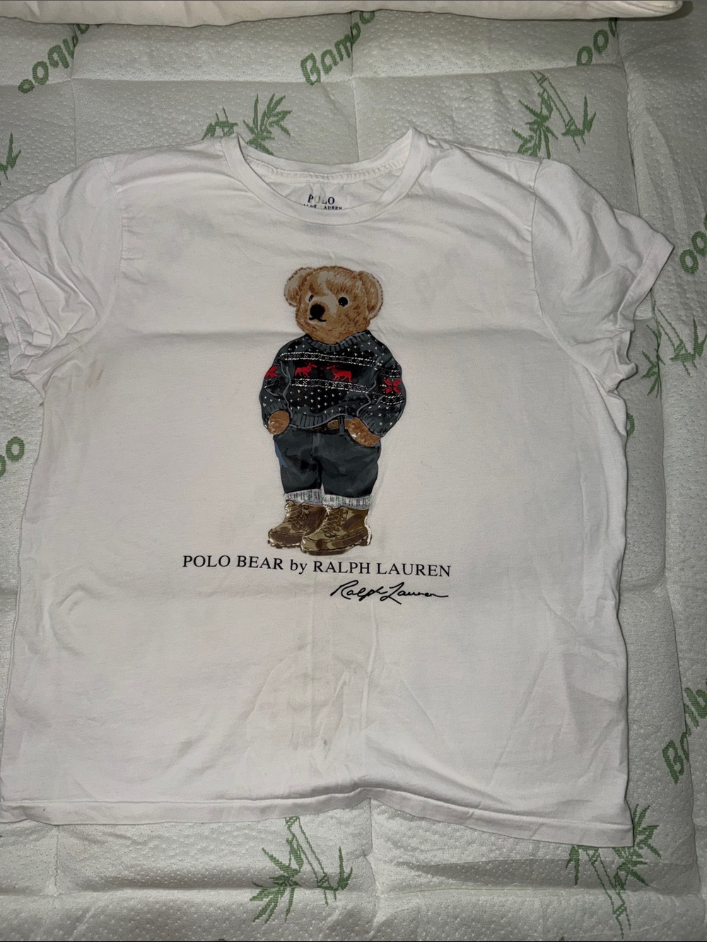 Ralph Lauren White women Polo Bear Graphic Tee